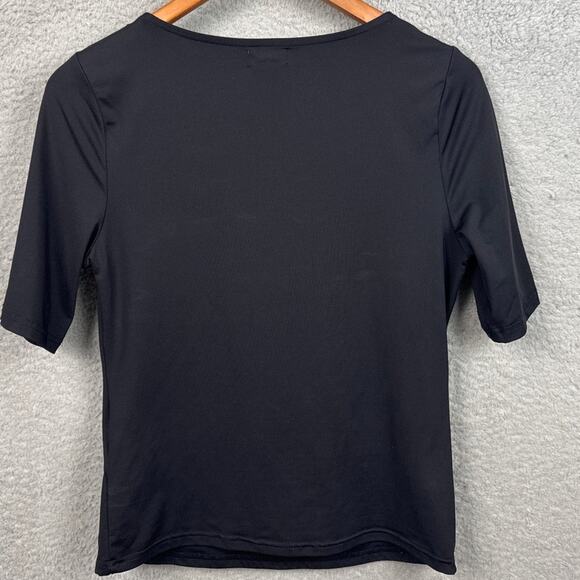 Nordstrom Rack Women's Scuba Double Knit Tee Shirt Deep Square Neck Size M - Picture 2 of 6